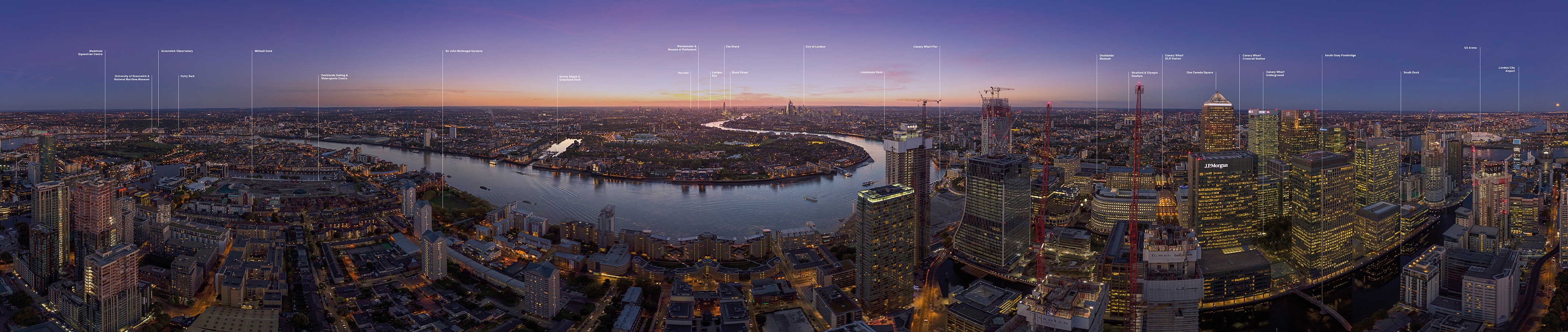 view from the tower at the aspen canary wharf